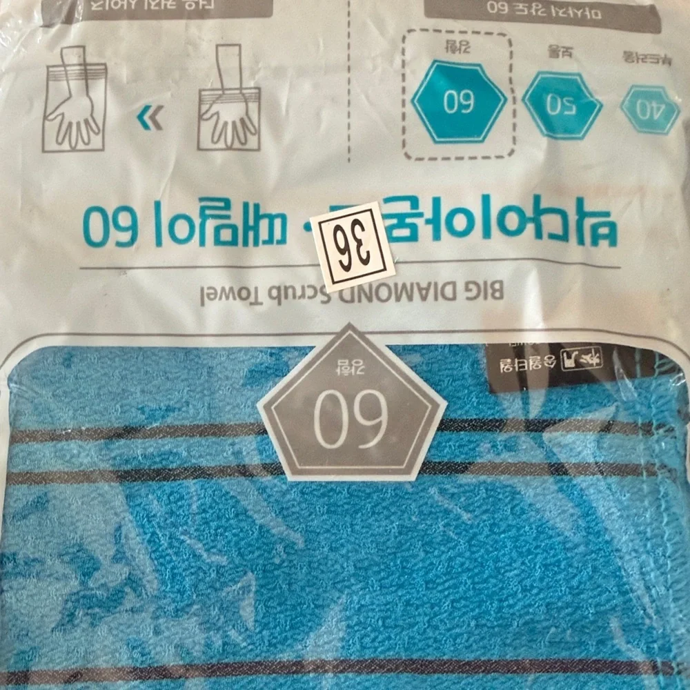 Blue  Korean scrub luffa of 19 pcs
